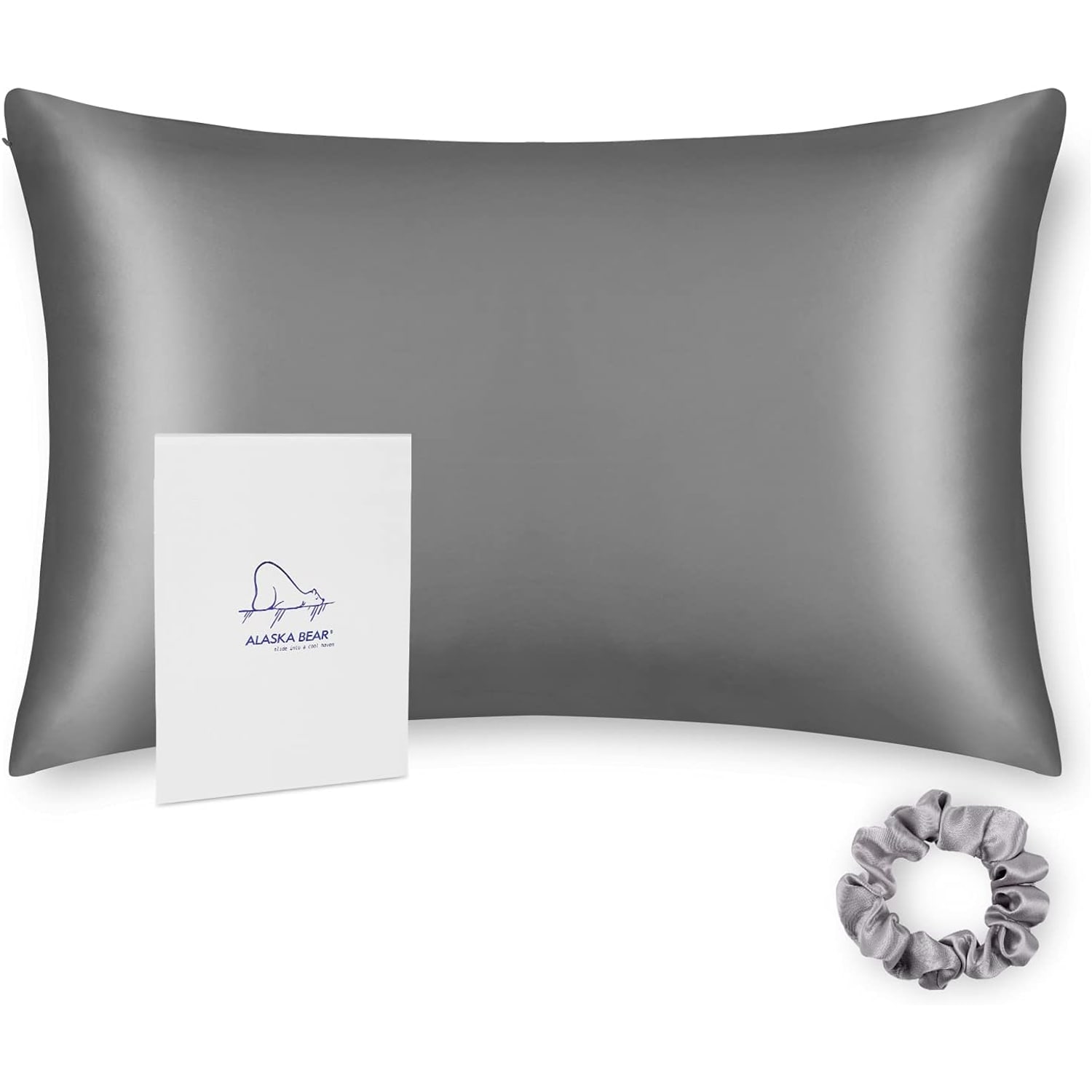 Iron Grey 19 Momme Mulberry Silk Pillowcase 50 x 75 cm