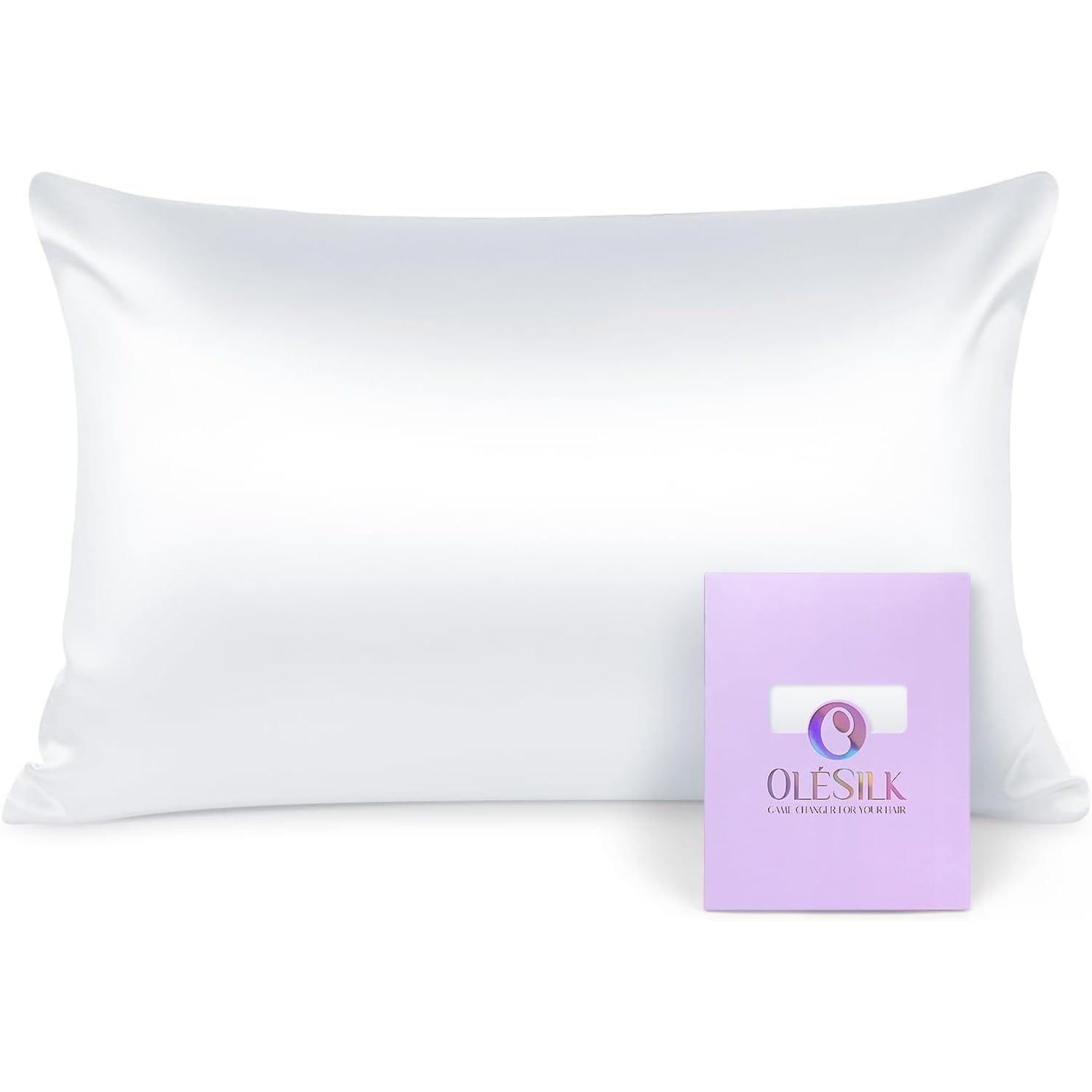 White 16 Momme Mulberry Silk Pillowcase 50 x 75 cm