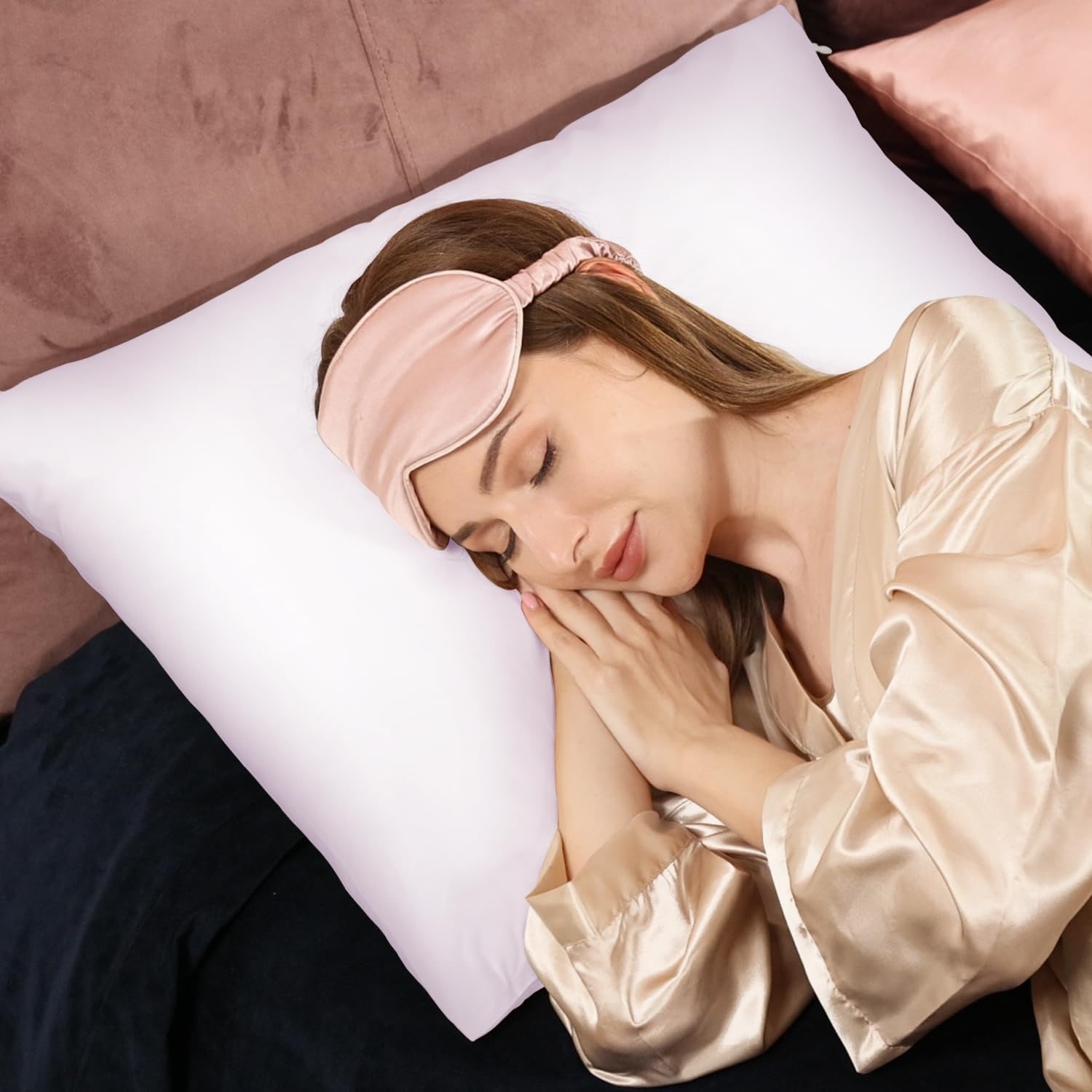 White 22 Momme Mulberry Silk Pillowcase 50 x 75 cm: image 4