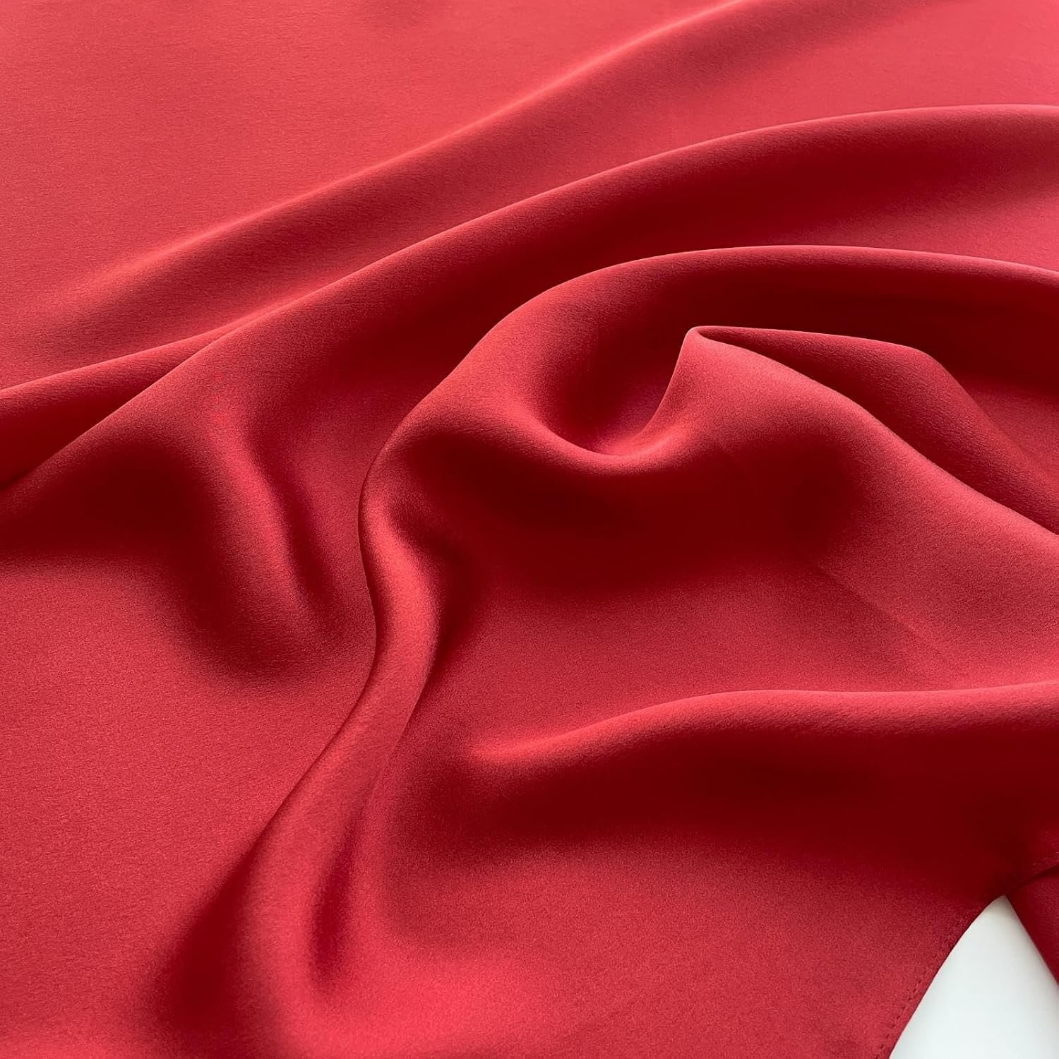 Burgundy Plain Silk Square Scarf 68cm