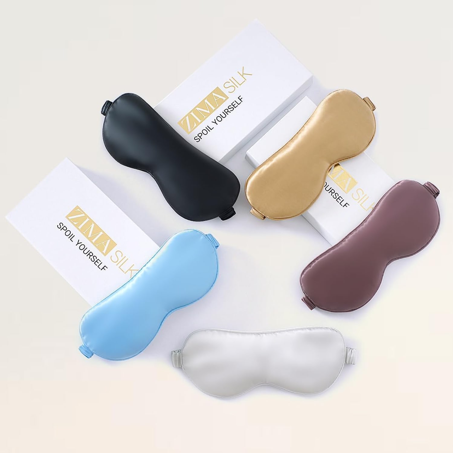 Black 22 Momme Contoured Silk Sleep Mask: image 4